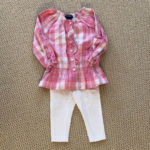 Chaps Pink plaid outfit